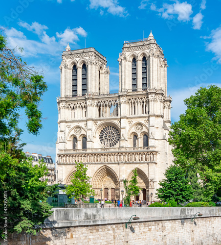 Notre-Dame de Paris Cathedral in summer, France