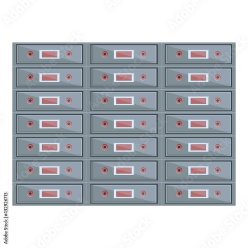 Deposit room icon. Cartoon of Deposit room vector icon for web design isolated on white background