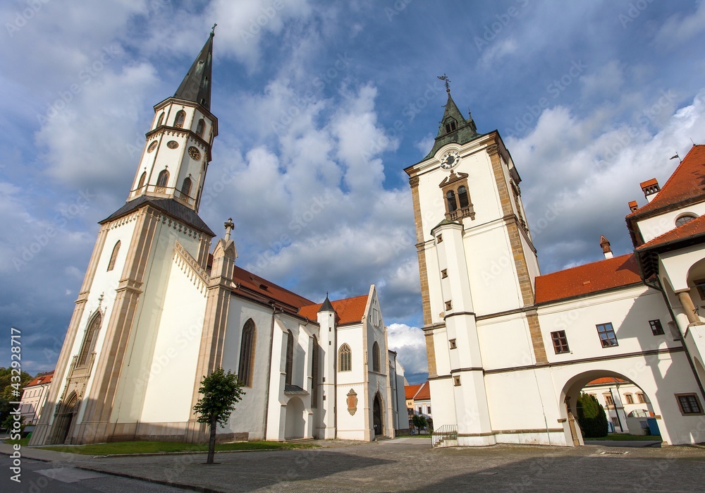 Town Hall and Basilica church in Levoca Slovakia Europe
