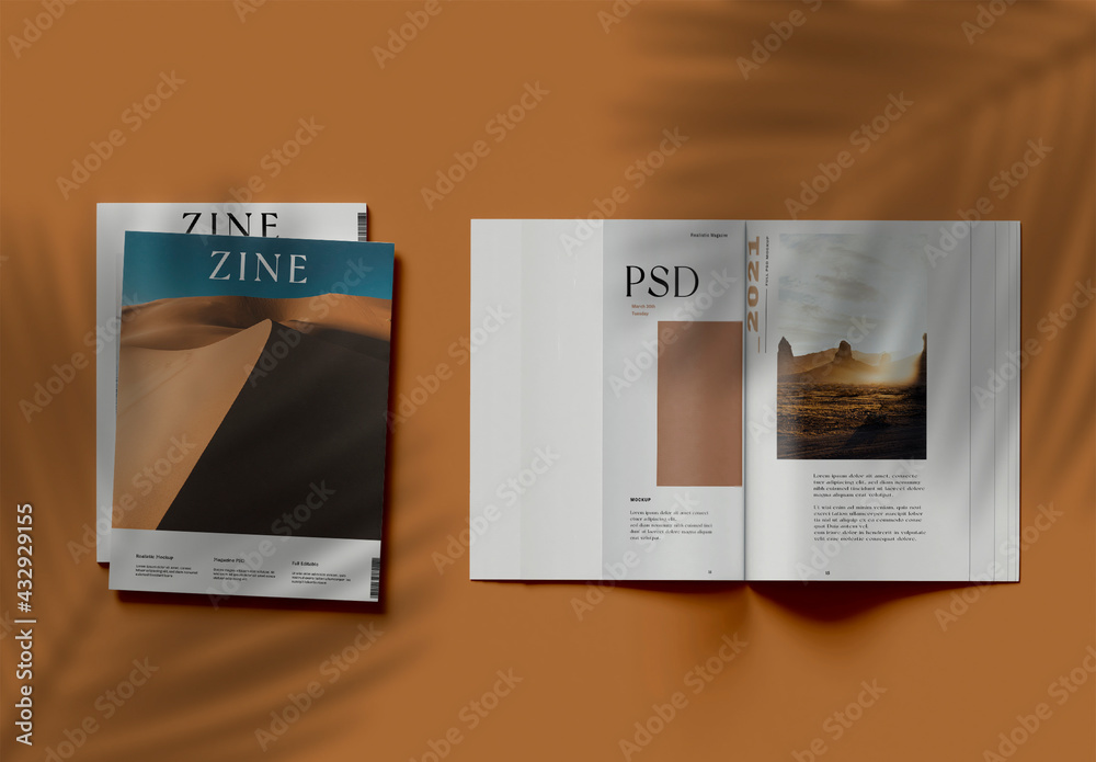 Magazine Mockup Stock Template | Adobe Stock