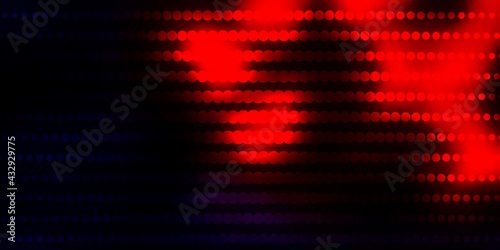 Dark Red vector pattern with circles. © Guskova