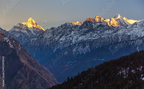 mount Nanda Devi sunset view India himalaya mountain © Daniel Prudek