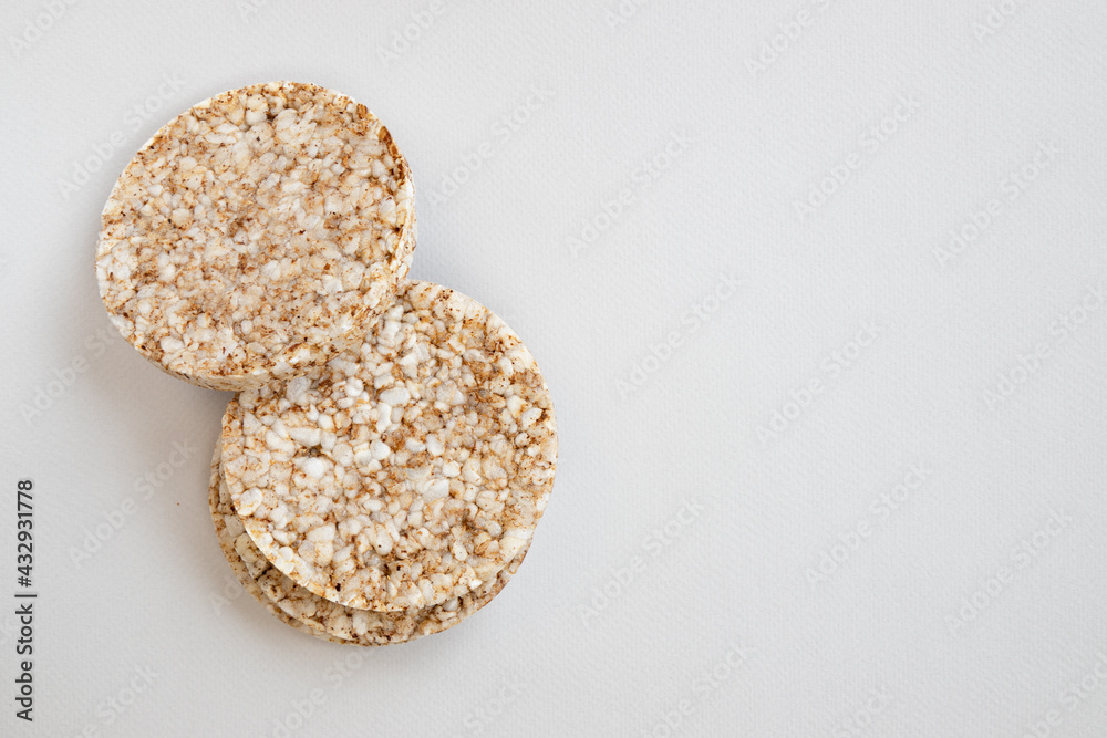 rice cakes isolated on white background, grain crispbreads rice cakes isolated on white background, grain crispbreads
