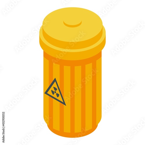 Lab garbage bin icon. Isometric of Lab garbage bin vector icon for web design isolated on white background
