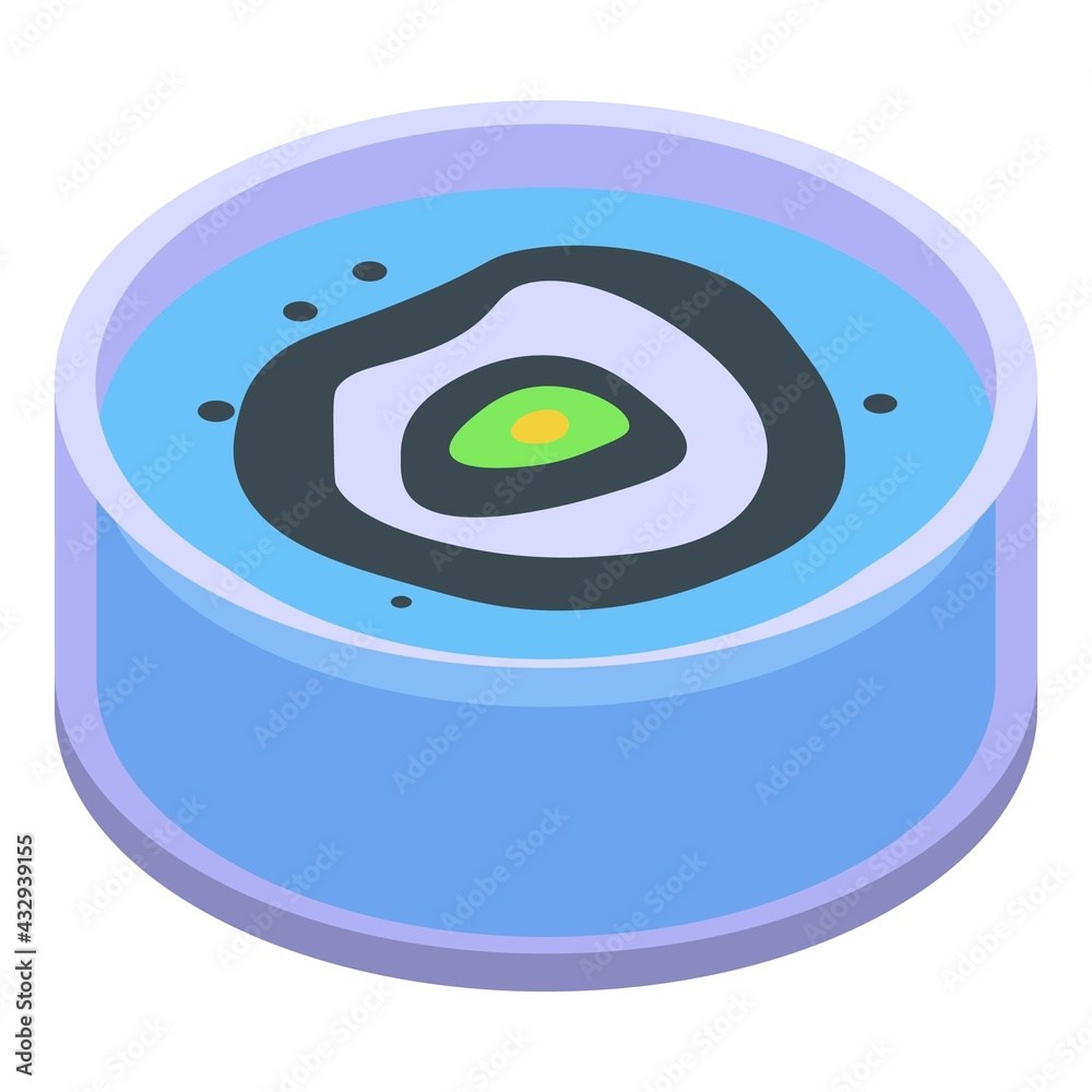 Experiment petri dish icon. Isometric of Experiment petri dish vector icon for web design isolated on white background Experiment petri dish icon. Isometric of Experiment petri dish vector icon for web design isolated on white background