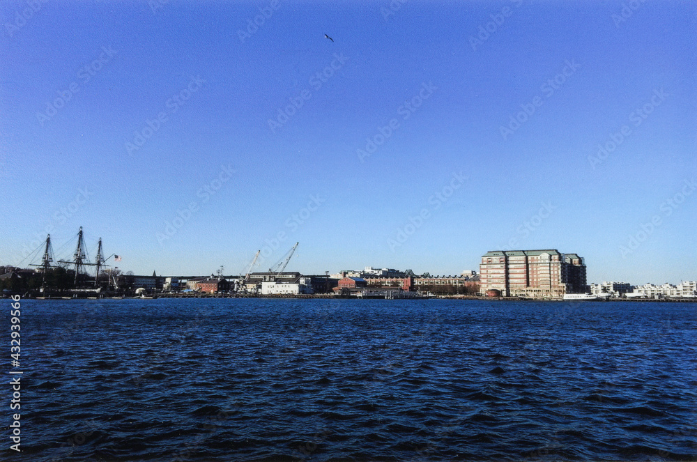 vintage photo of a seaport