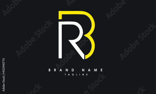 Alphabet letters Initials Monogram logo RB, BR, R and B