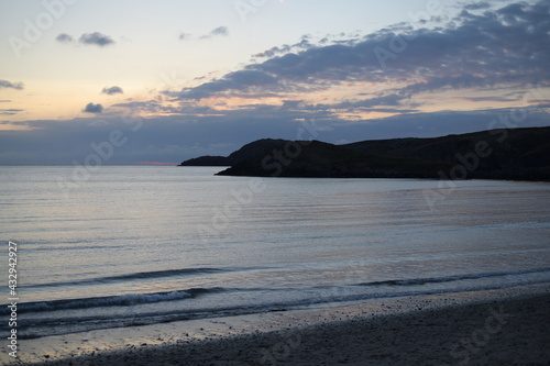 sunset over the sea