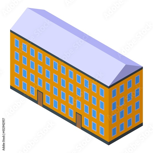 Campus apartment icon. Isometric of Campus apartment vector icon for web design isolated on white background