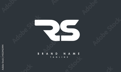 Alphabet letters Initials Monogram logo RS, SR, R and S