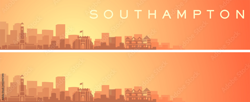 Southampton Beautiful Skyline Scenery Banner