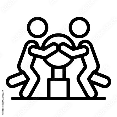 Human resources mentor icon. Outline Human resources mentor vector icon for web design isolated on white background