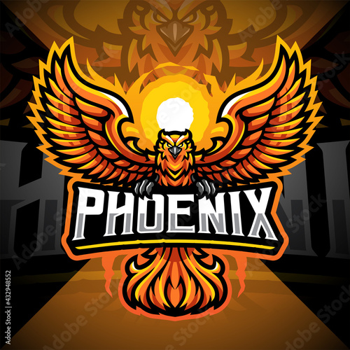 Phoenix esport mascot logo design