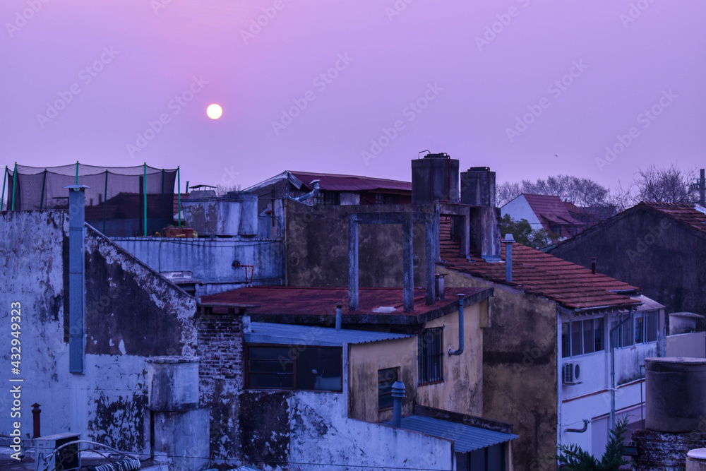 old town in the night