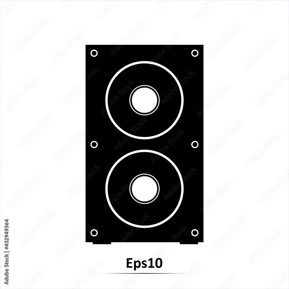 Stereo speaker icon. Vector illustration. EPS10 Stereo speaker icon. Vector illustration. EPS10