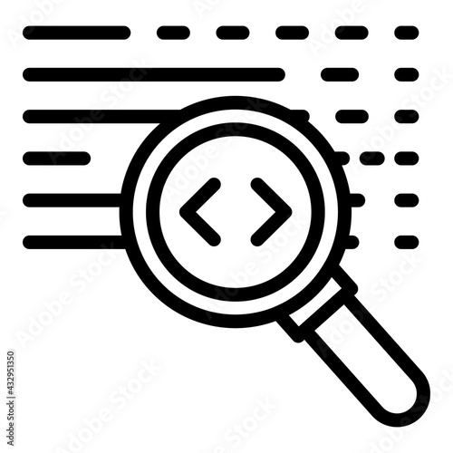 Api search icon. Outline Api search vector icon for web design isolated on white background