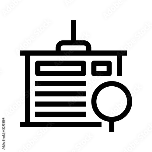Icon Curve Graph With Style Outline
