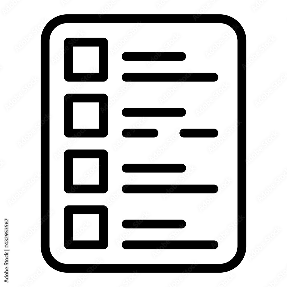 Financial planning to do list icon. Outline Financial planning to do list vector icon for web design isolated on white background Financial planning to do list icon. Outline Financial planning to do list vector icon for web design isolated on white background