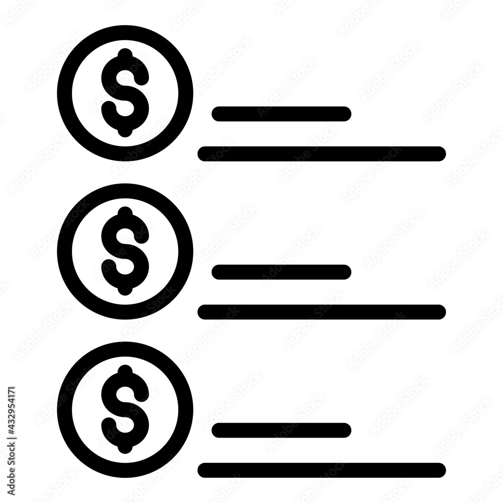 Financial planning economy icon. Outline Financial planning economy vector icon for web design isolated on white background Financial planning economy icon. Outline Financial planning economy vector icon for web design isolated on white background