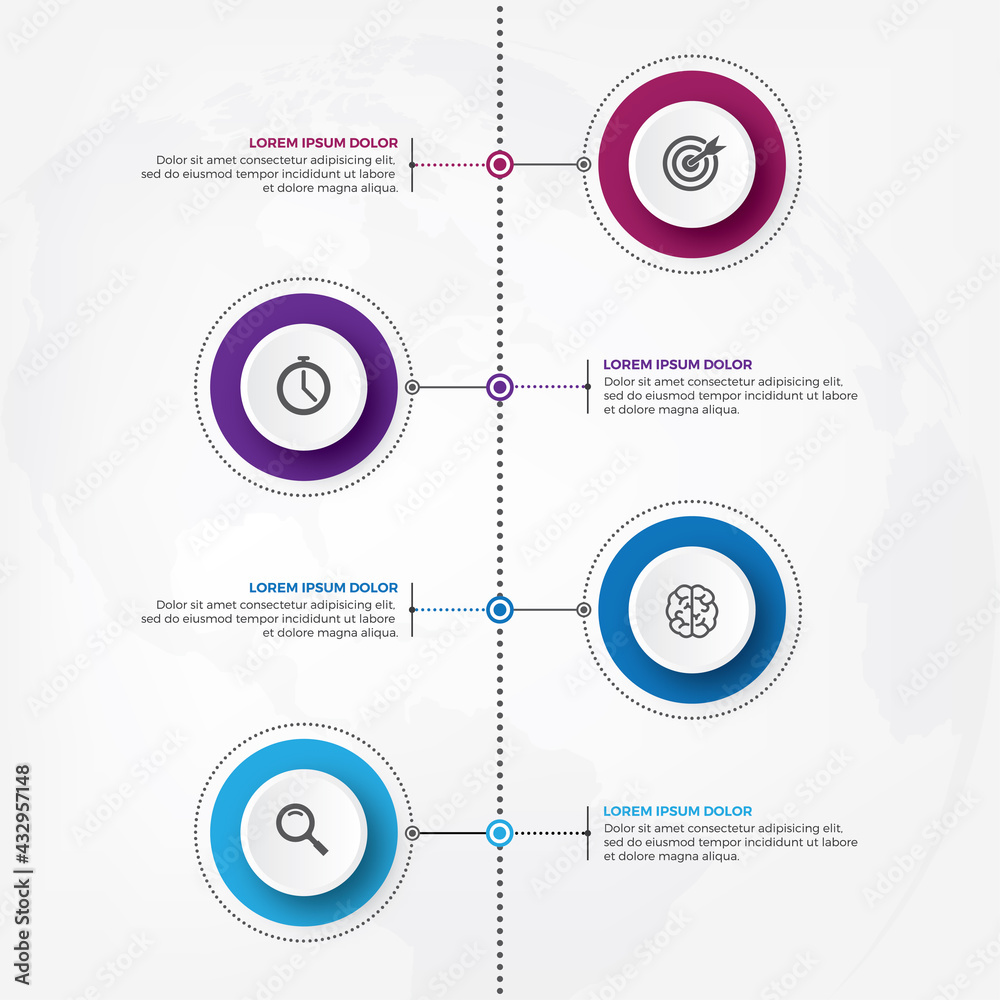 Infographic design template. Vertical timeline info graphic design ...