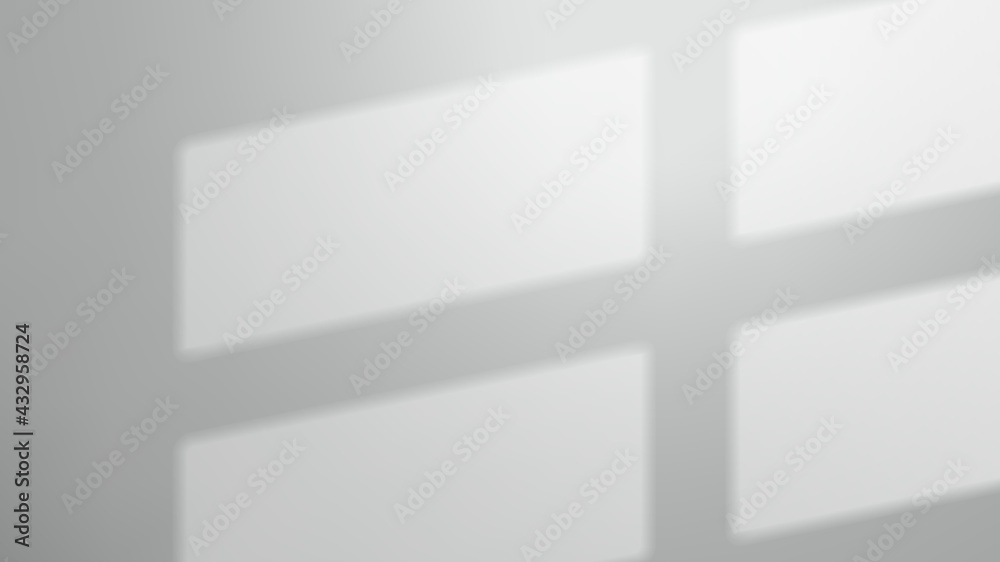 Window Shadow on White Empty Wall, Realistic Mockup, Vector Illustration Window Shadow on White Empty Wall, Realistic Mockup, Vector Illustration