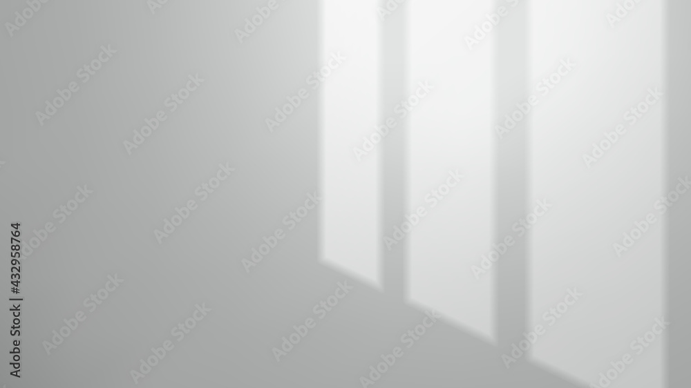 Window Shadow on White Empty Wall, Realistic Mockup, Vector Illustration Window Shadow on White Empty Wall, Realistic Mockup, Vector Illustration