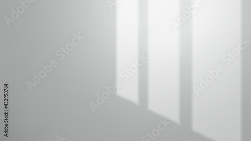 Window Shadow on White Empty Wall, Realistic Mockup, Vector Illustration