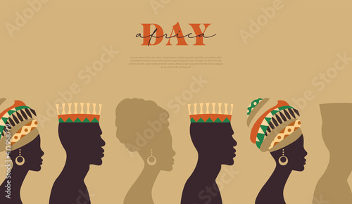 Africa Day template black people community