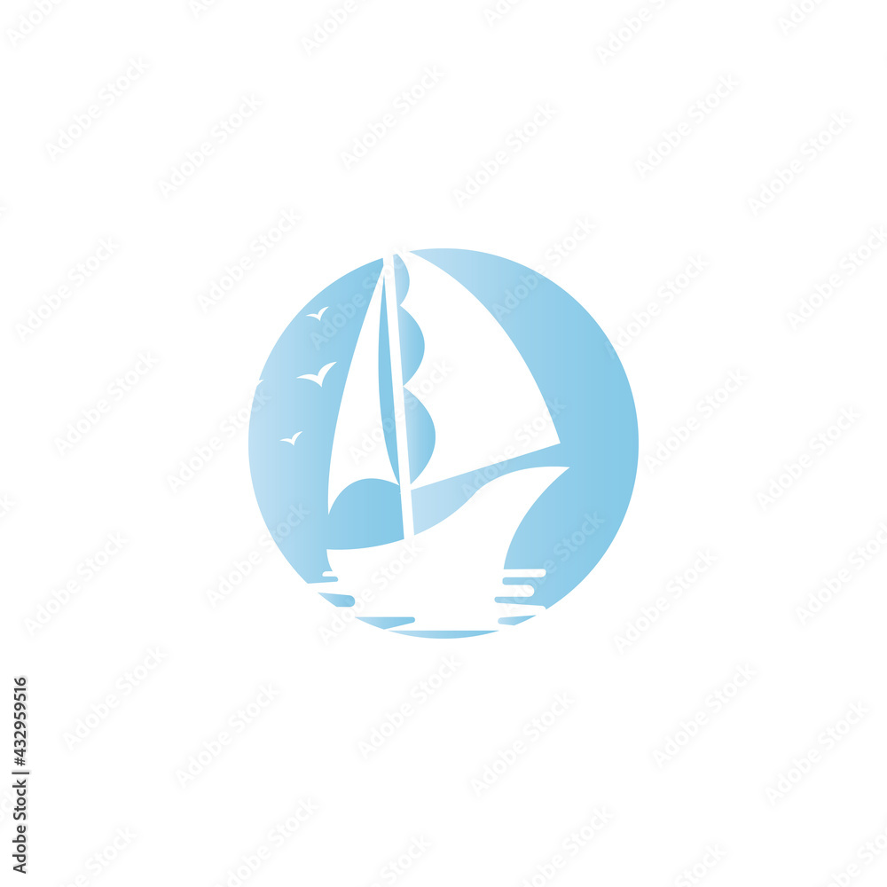 Asian Traditional Sailboat symbol design logo Asian Traditional Sailboat symbol design logo