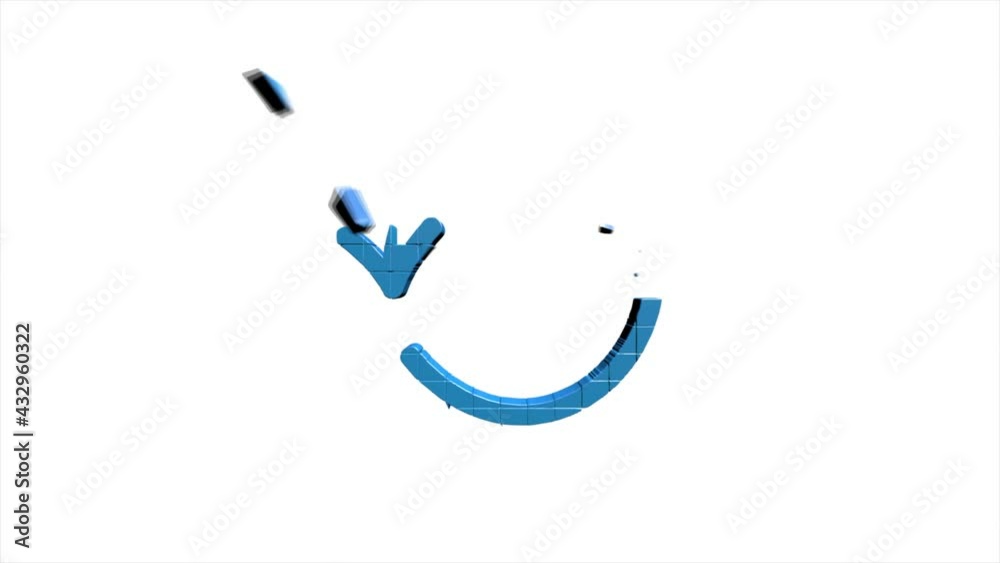 3D pixel Icon arrow for text Animation on empty background. Outline web icon. Motion graphics. 3D pixel Icon arrow for text Animation on empty background. Outline web icon. Motion graphics.