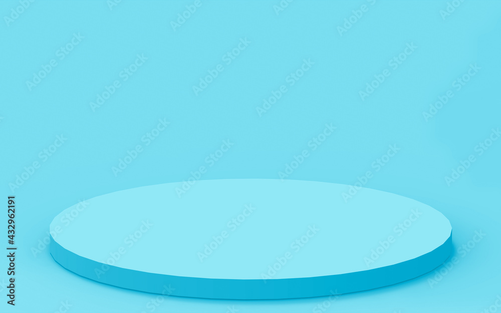 Abstract 3d blue color cylinder podium minimal studio background. Abstract 3d blue color cylinder podium minimal studio background.