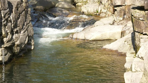 日本の美しい渓谷　新緑の奥津渓