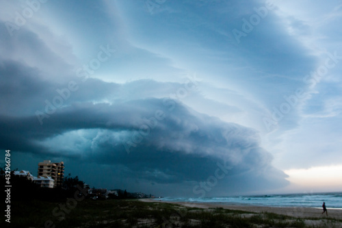 Huge Storm Cell Moving In Across Gold Coast Beach © Matt