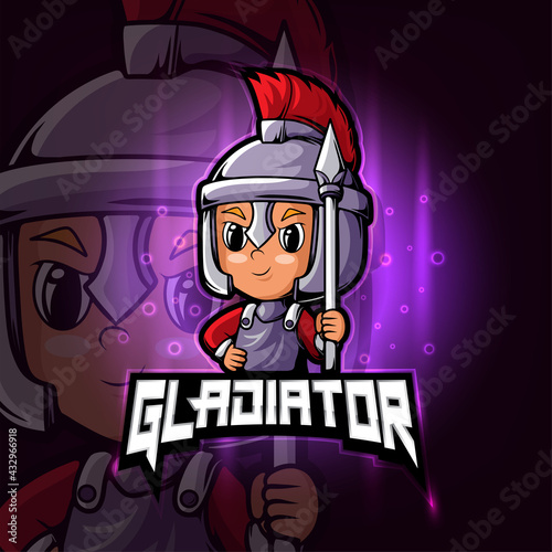 Gladiator esport mascot logo design