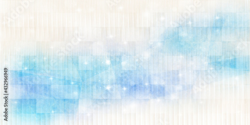 和紙　夏　青　背景