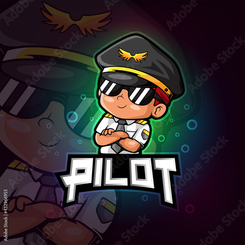 Pilot esport mascot logo design