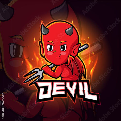 Devil mascot esport logo design