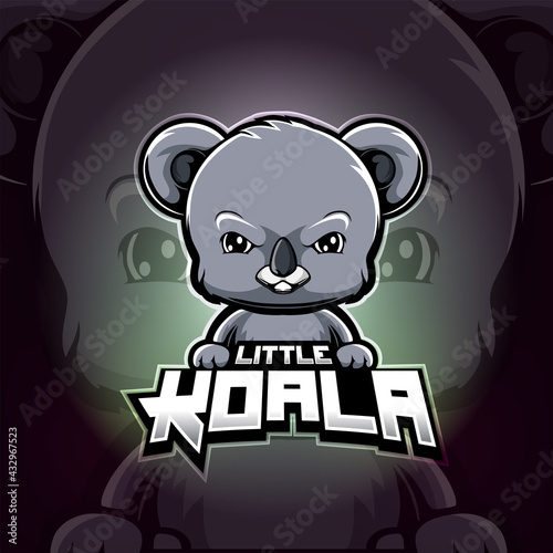 Koala mascot esport logo design