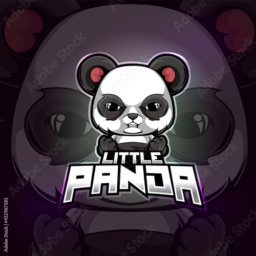 Panda mascot esport logo design