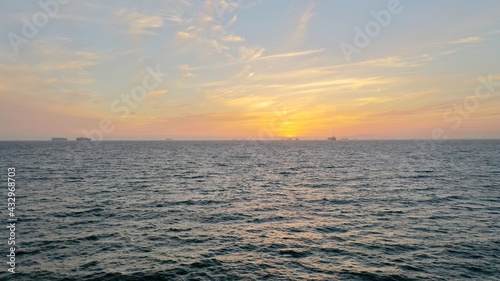 Beautiful Sunset in Huntington Beach, California 