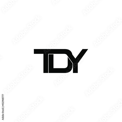 Schilderij op canvas tdy letter original monogram logo design