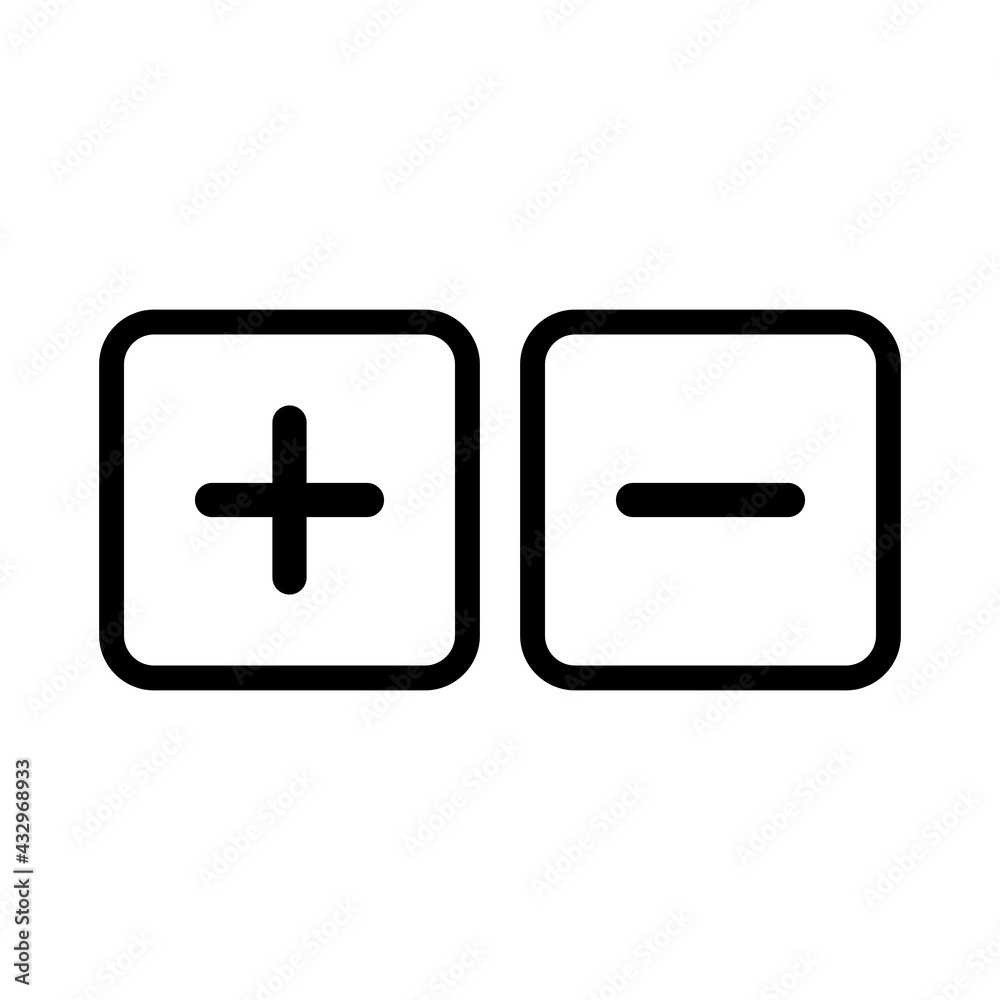 plus and minus icon vector sign symbol plus and minus icon vector sign symbol