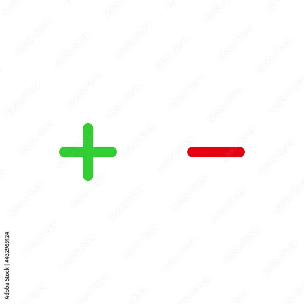 plus and minus icon vector sign symbol plus and minus icon vector sign symbol