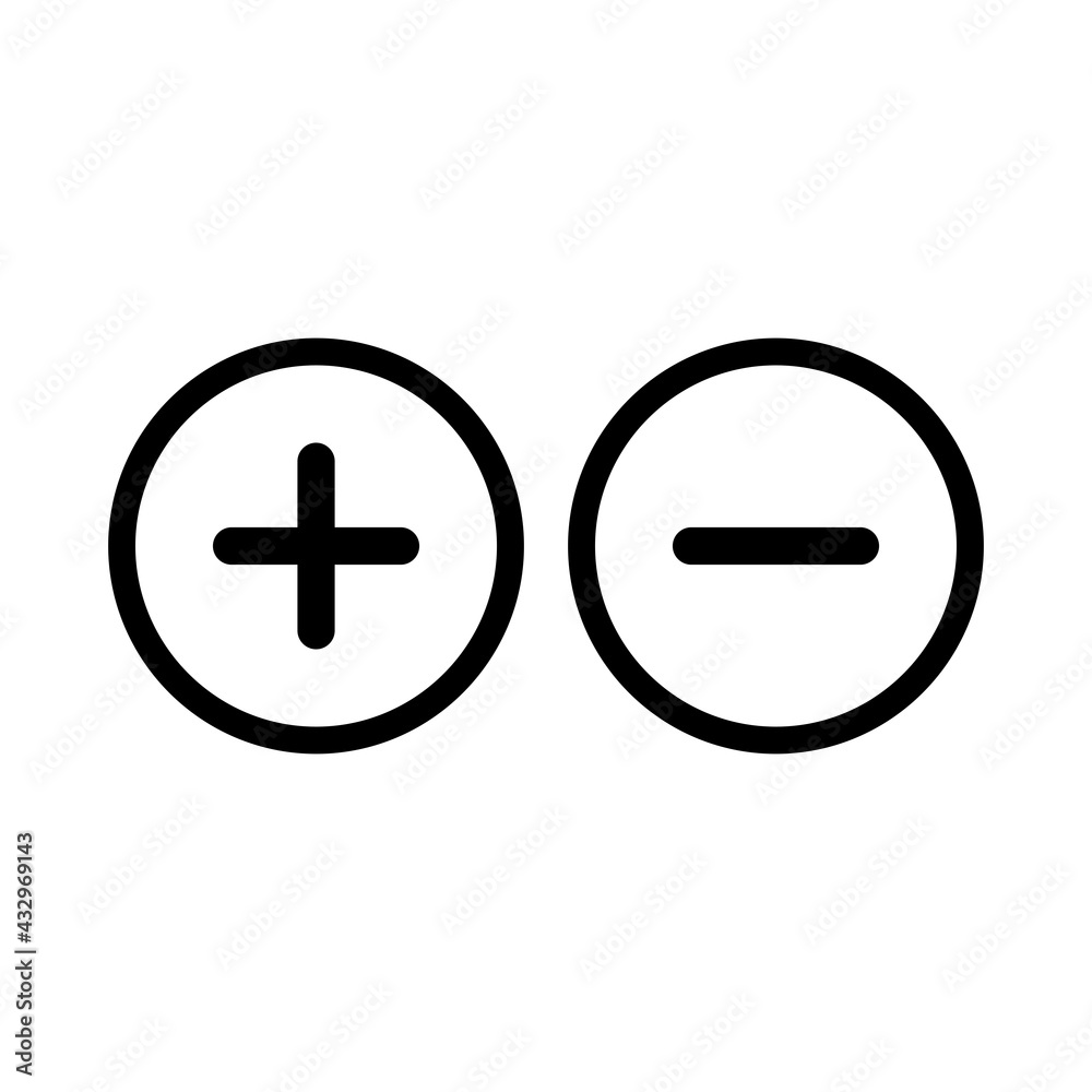 plus and minus icon vector sign symbol plus and minus icon vector sign symbol