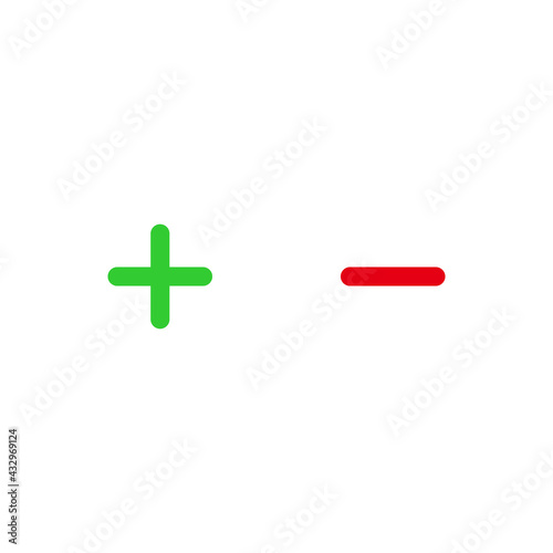 plus and minus icon vector sign symbol