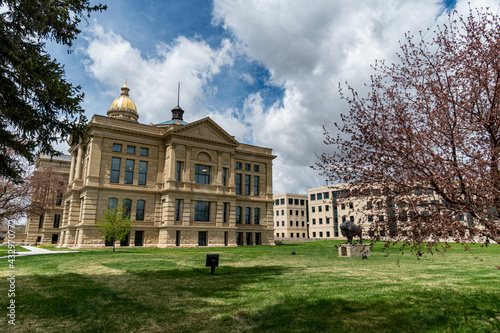 Wyoming State Capitol Building in Cheyenne, WY on a bright sunny spring day photo