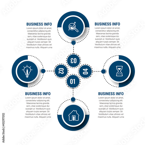 Vector Business infographics. Financial analysis data graphs and diagram, marketing statistic workflow modern business presentation elements vector investment progress icon.
