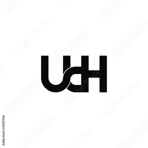 udh letter original monogram logo design