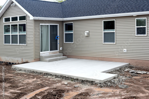 New Home House Construction Concrete Cement Foundation Patio Builders Smooth