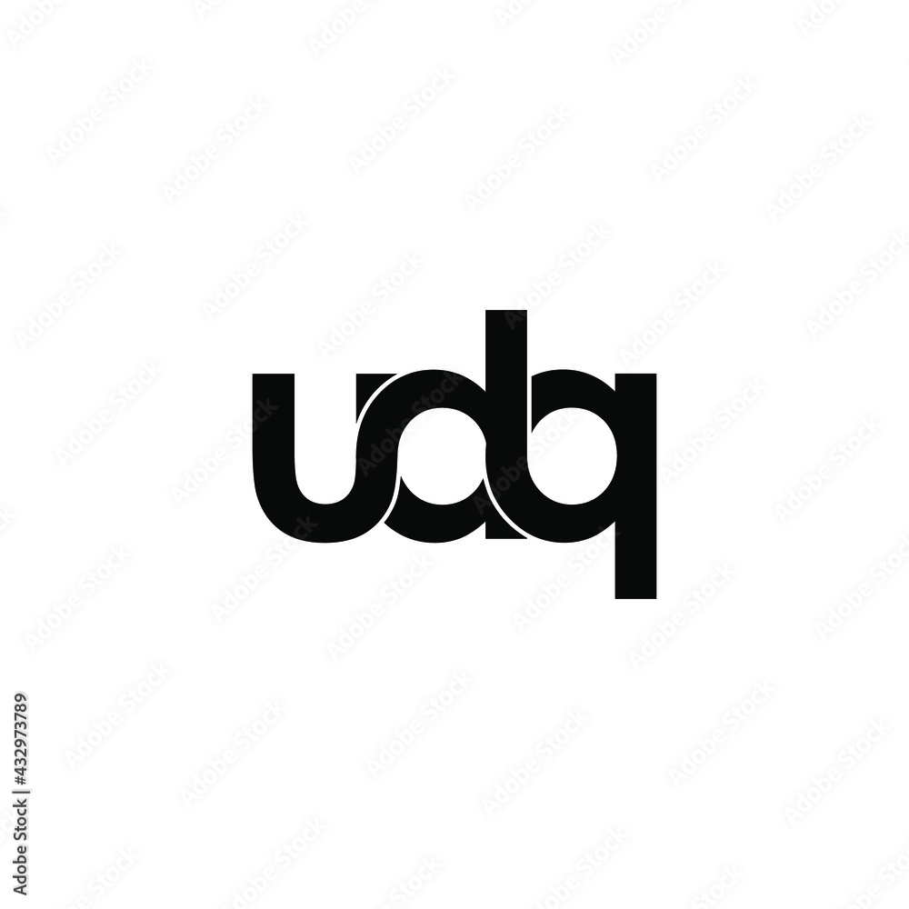 udq letter original monogram logo design